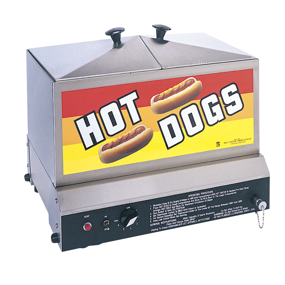 Knox Hot Dog Steamer with 2 Bun Warmers