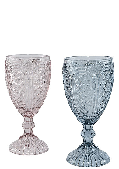 Blush Pink & Smoke Goblets 11 oz.