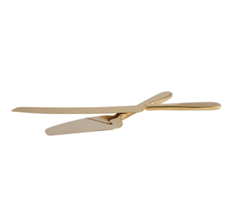 Gold Cake & Knife Set