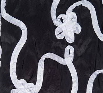 Black with White Ribbon Taffeta
